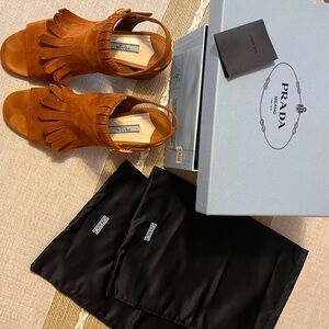 PRADA Calzature Donna - Palissandro Fringe Heels